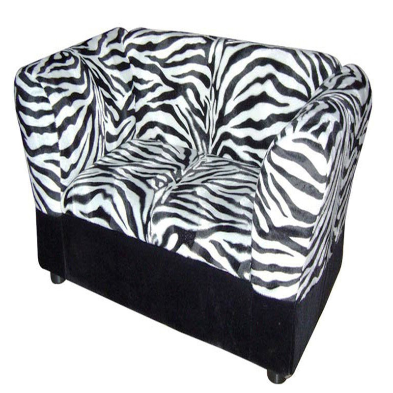 Tucker Murphy Pet??? 20" Zebra Print Upholstered Club Chair Style Dog Bed